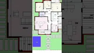 Miniature : plan de distribution d'une petite villa 😉😉 #plans #maison #construction #hooyia #BTP