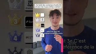 Miniature : Après avoir testé des centaines d’outils IA voici les 5 que j’utilise #tech #astuce #travail