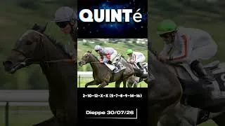 Miniature : Quinté à Dieppe 30/07/26 .Fin de mois en beauté.                    #quinté #pmu #turf