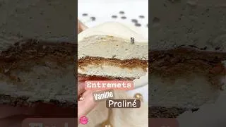 Miniature : Entremets vanille praliné et chocolat #recette #entremets #vanille