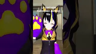 Miniature : le costume halloween de mon fils 🥰 #vrchat #vrchatfrance #vrc #vr #francais #chat #neko #halloween