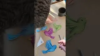 Miniature : Cute Bird Mobile DIY : No Talking, Just Crafting 🐦✨