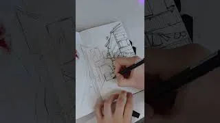 Miniature : Japanese city drawing at 15yo #art #dessin #japan