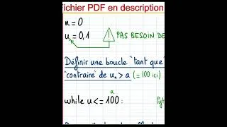 Miniature : 📝FICHE METHODE | Déterminer le plus petit entier tel que Un plus grand que a