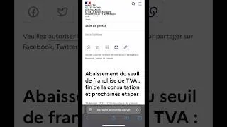 Miniature : Baisse du seuil de TVA: suspension étendue au 1er juin et poursuite des discussions