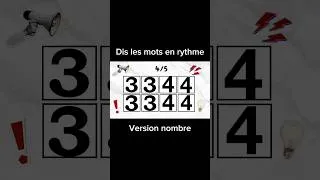 Miniature : Dis les mots en rythme niveau nombre #jeux #challenge #beatchallenge #trend #français