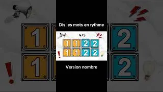 Miniature : Dis les mots en rythme niveau nombre #jeux #challenge #beatchallenge #trend #français