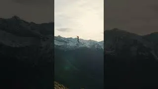 Miniature : an indescribable feeling 🧡 #highline #slackline #outdoors #mountains