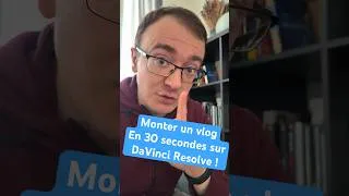 Miniature : Monter un Vlog en 30 secondes sur DaVinci Resolve, c’est possible ! #davinciresolve #montage #astuce