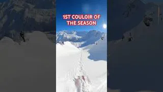 Miniature : 1ST COULOIR OF THE SEASON 🤤#ski #skiing #powder #winter