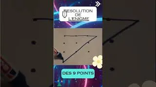 Miniature : Résolution de l'énigme des 9 points 😎 #maths #education #challenge #puzzle #mathstricks