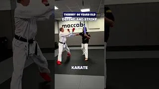 Miniature : Good exercice for Defend and Strike back in Karate Kumite. Thierry 66 years old is always ready 🥋