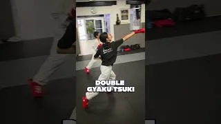 Miniature : Kihon Line of Double Gyaku Tsuki by my student Anais in Karate Kumite ✊️✊️