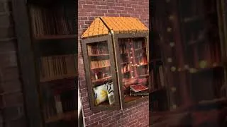 Miniature : Book Nook Halloween action les murs #halloween #booknook #art  #grenier
