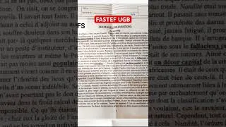 Miniature : Épreuve anglais FASTEF UGB