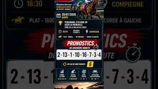 Miniature : Pronostic Quinté+ COMPIEGNE (R1) -28 Juillet- Dernière minute
