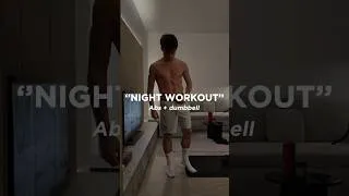 Miniature : Night workout, training abs with Dumbbells 🏋🏻