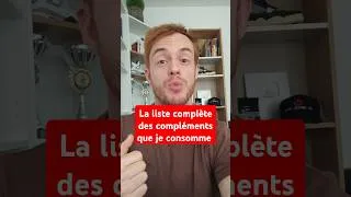 Miniature : La liste complète des compléments alimentaires que je consomme !#musculation #fitness #bodybuilding