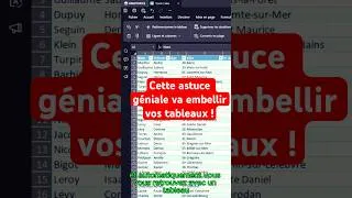 Miniature : 😱 Vos tableaux Excel sont moches ? Faites ça !