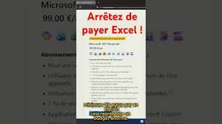 Miniature : Arrêtez de payer pour Excel !