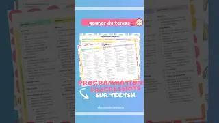 Miniature : COMMENT FAIRE UNE PROGRAMMATION ⁉️📝