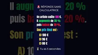 Miniature : 🚨 95 % des gens répondent 100 €... et c'est faux !