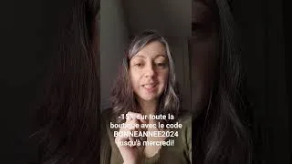 Miniature : Code promo -15% sur TOUTE la boutique : BONNEANNEE2024