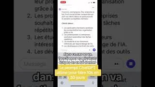 Miniature : Le prompt ChatGPT pour faire 10k en 30 jours