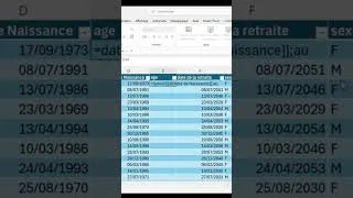 Miniature : Calculer l'âge des salariés avec la fonction #datedif de #excel. #paie #exceltips