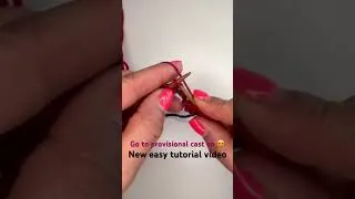 Miniature : Provisional cast on 👉🏻 new video online 🔥😍😍 #knitting #tricot #beginnersstitch