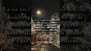 Miniature : Proverbe du jour "La vie est l'examen le plus difficile"...#shorts #proverbs #citation #snow #winter
