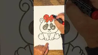 Miniature : Comment dessiner un bébé panda kawaï 🐼🐼🐼 #dessinfacile #bébé #école