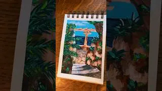 Miniature : Doux souvenirs 🌴 #peinture #acrylique  #acrylicpainting #art #artist