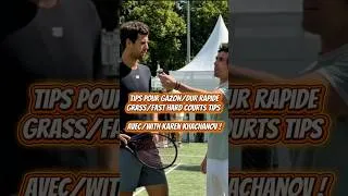 Miniature : 🎾#karenkhachanov Grass/Gazon tips #laurentrochette #tennis #wimbledon