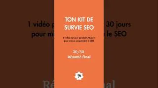 Miniature : C'EST LA FIN ! ET APRÈS ? | Kit de survie SEO 30/30