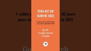 Miniature : GOOGLE SEARCH CONSOLE, UN OUTIL MAGIQUE | Kit de survie SEO 28/30