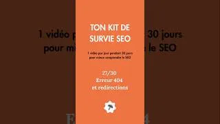 Miniature : À QUOI SERT UNE REDIRECTION DE PAGE? | Kit de survie SEO 27/30