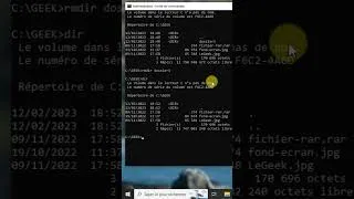 Miniature : Supprimer un DOSSIER avec CMD sous WINDOWS #shorts