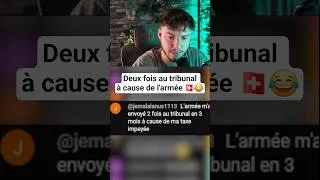 Miniature : 2 fois au tribunal à cause de l'armée 🇨🇭😂