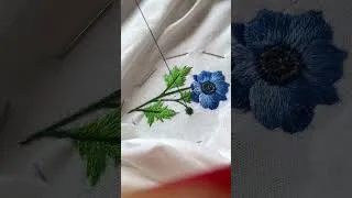 Miniature : Tee shirt brodé Anémone #broderie #handbroidery #custom #embroidery