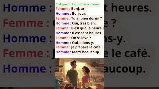 Miniature : ☀️ Bonjour ! Dialogue en français A1 | Parler le matin  #learnfrench    #delfa1 #français