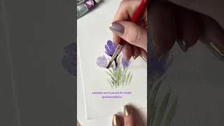 Miniature : Les crocus à l’aquarelle 💜✨ #aquarelle #crocus