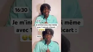 Miniature : Je m’interview avec 1 minute d’écart 😂😂😂 #humour #drole