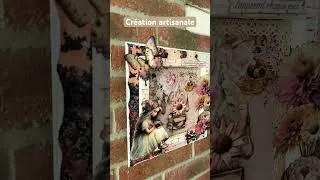 Miniature : Tableau créé avec les éphémèras de @MaremiSmallArt #art #collage #ephemera #tableau