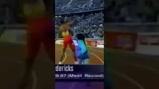 Miniature : Frank  Fredericks  vs  Michael  Johnson  200 m (  NIESAMOWITA WALKA  ) BERLIN  96.