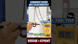 Miniature : Comment un simple aimant crée de l'électricité ? (L'induction magnétique). Expérience scientifique.