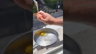 Miniature : 🥵 L’œuf canicule ! Est-ce que ça marche de cuire un #œuf au soleil en pleine #canicule ? 🍳 #food