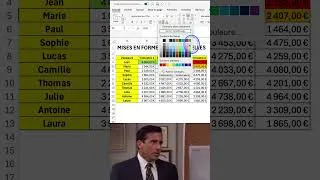 Miniature : MISES EN FORME CONDITIONNELLES  #excel #astucesdigitales #exceltips #miseenforme #conditionnelles