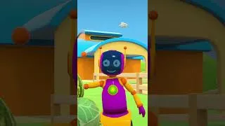 Miniature : Les robots donnent à manger aux #animaux: Les légumes 🍅 ou les fruits ? 🍌 #dessinanimé #shorts