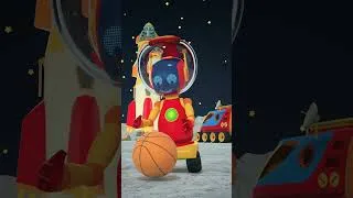Miniature : Qui a effrayé le robot ?!  👽 Le basket dans l'espace  #dessinanimé #pourenfants #shorts